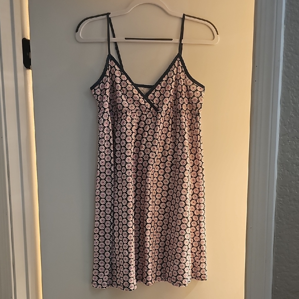 GAPBODY Women's M Pink & Blue Floral Pattern Nightgown x